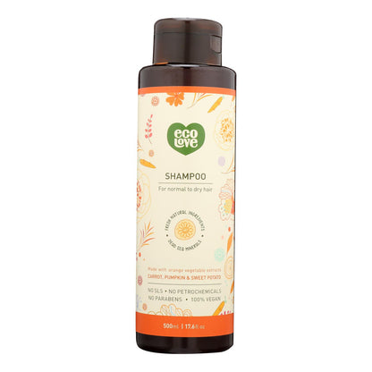 Ecolove - Champú naranja vegetal Nrml&amp;dry - 1 unidad - 17,6 oz.