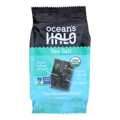 Snack de algas y sal marina Ocean's Halo - Caja de 12 - 0,14 oz