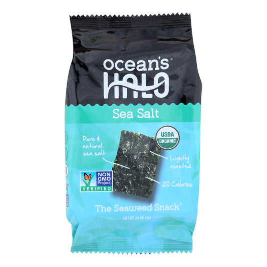 Snack de algas y sal marina Ocean's Halo - Caja de 12 - 0,14 oz