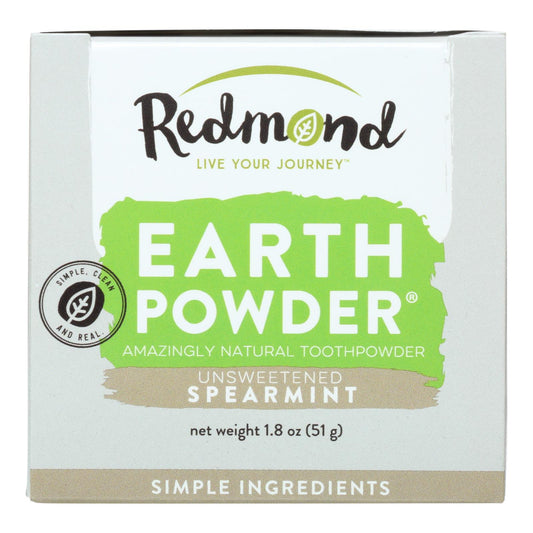 Redmond Earthpowder Toothpowder Spearmint  - 1 Each - 1.8 Oz