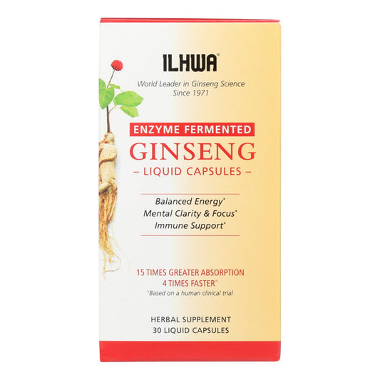 Suplemento herbal de ginseng fermentado con enzimas Ilhwa - 1 unidad - 30 cápsulas