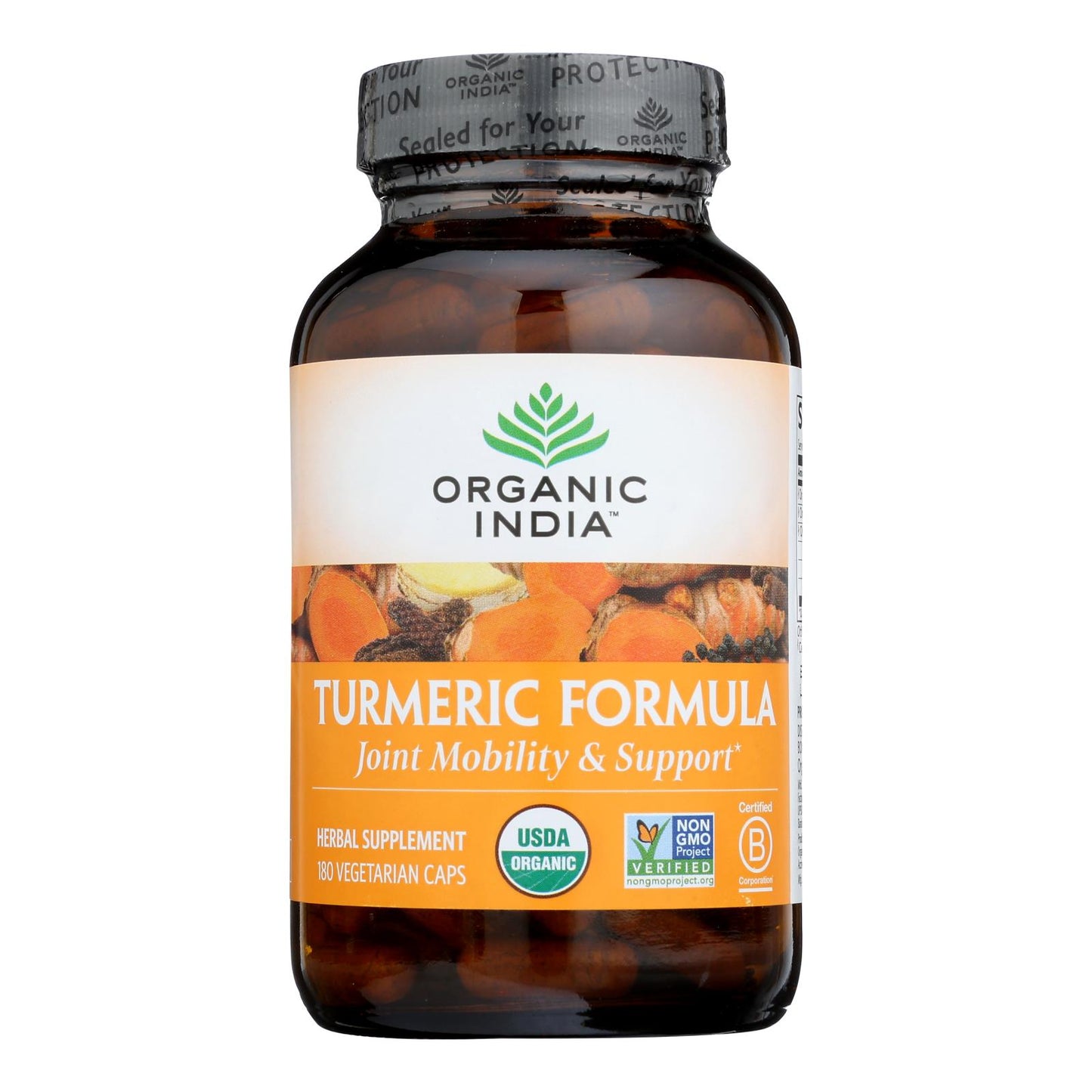 Organic India Usa Whole Herb Supplement, Tumeric  - 1 Each - 180 Vcap