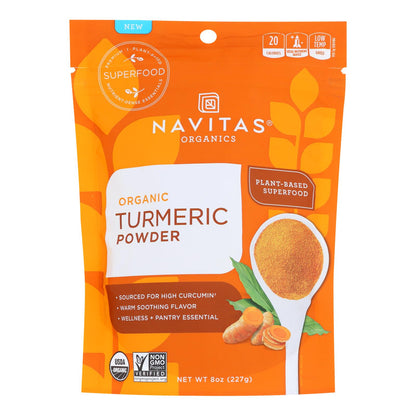 Polvo de cúrcuma de Navitas Organics - Caja de 6 - 8 oz