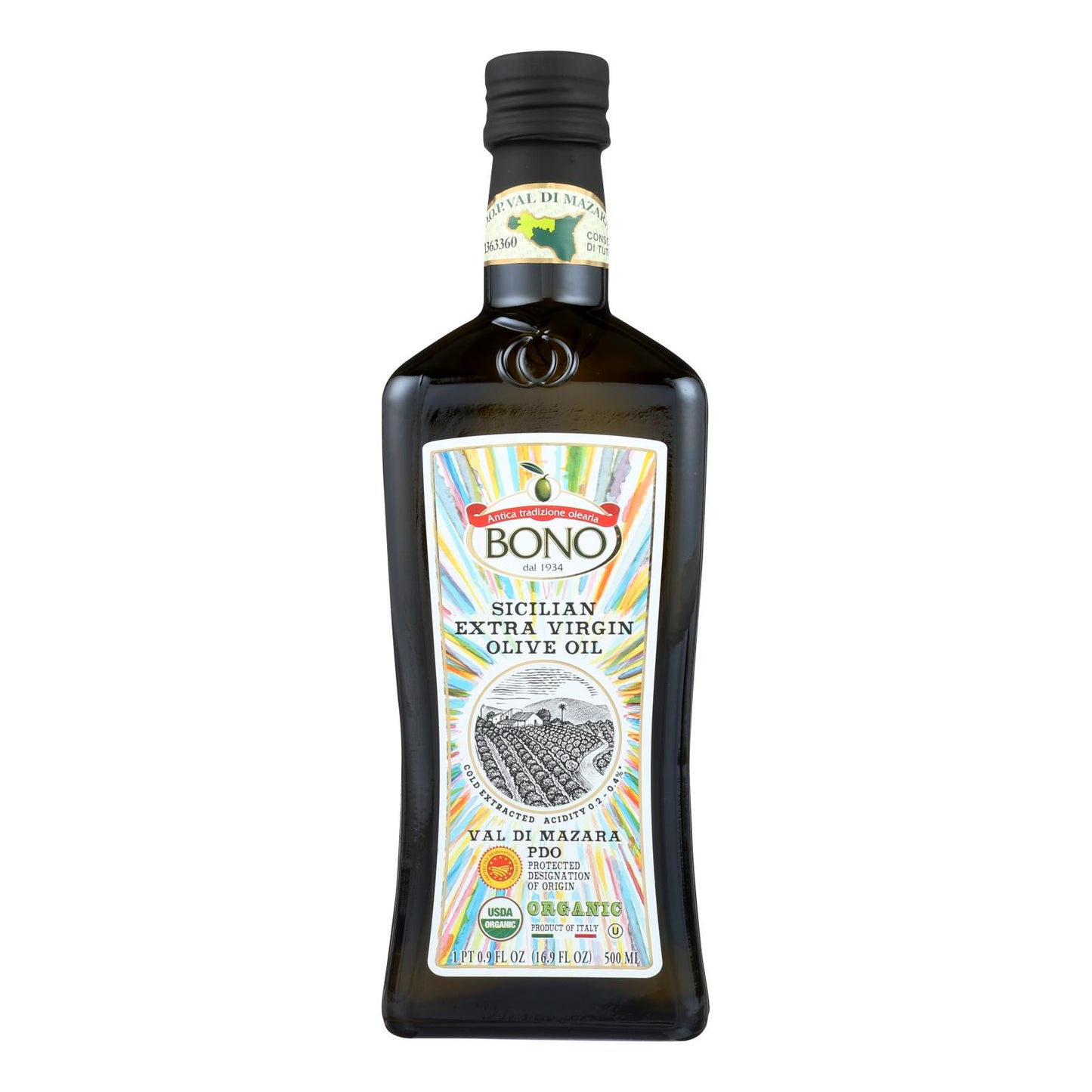 Bono - Evoo Organic Val Di Mazara - Case Of 6 - 16.9 Fz