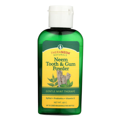 Polvo para dientes y encías con menta suave Theraneem Naturals, 1 unidad, 40 g