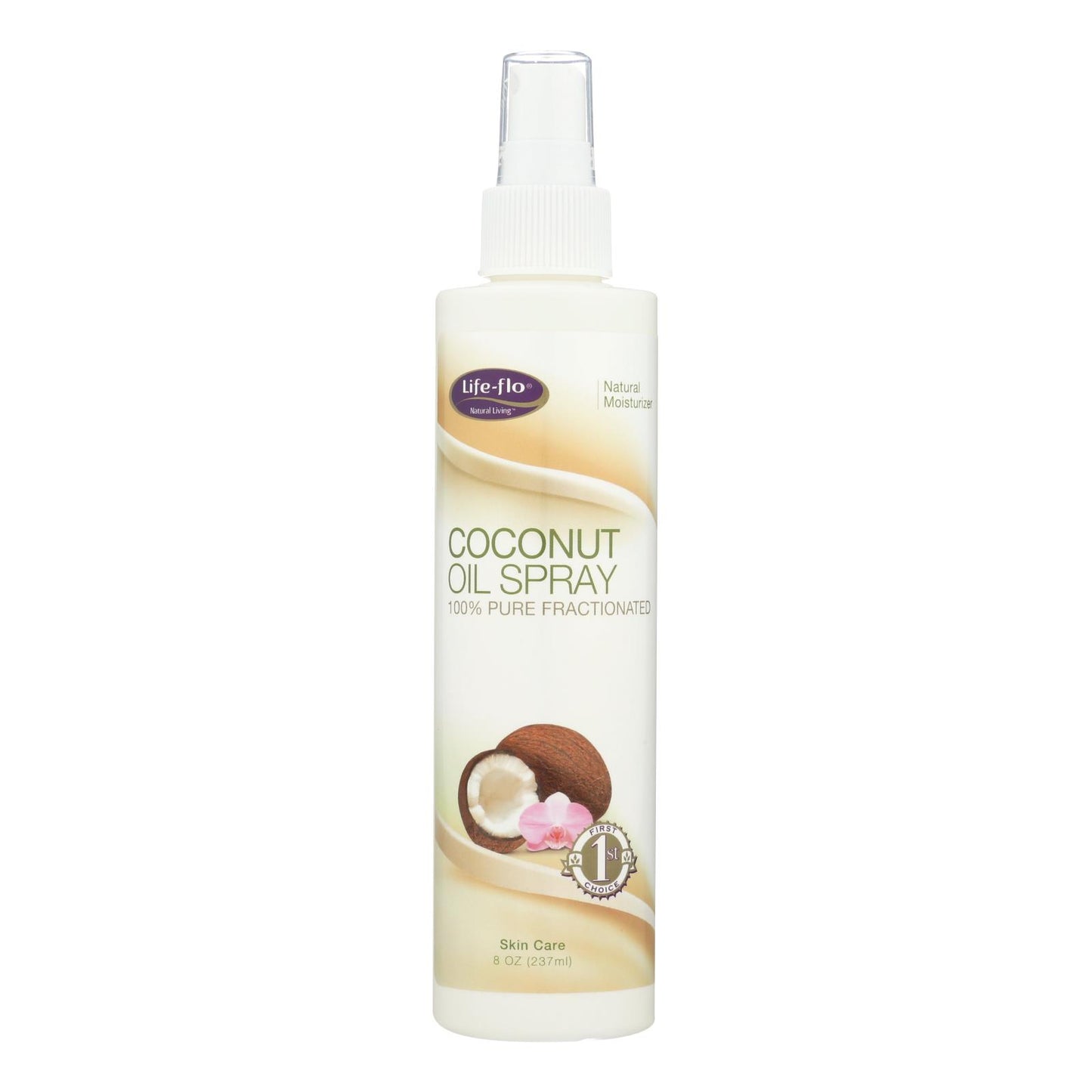 Spray de aceite de coco fraccionado 100 % puro Life-flo para el cuidado de la piel (1 unidad, 8 oz)