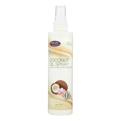 Spray de aceite de coco fraccionado 100 % puro Life-flo para el cuidado de la piel (1 unidad, 8 oz)