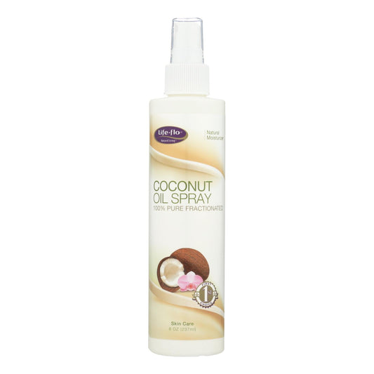 Spray de aceite de coco fraccionado 100 % puro Life-flo para el cuidado de la piel (1 unidad, 8 oz)
