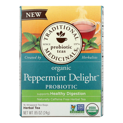 Traditional Medicinals - Probtc Tea Pprmnt Del - 6 件装 - 16 袋