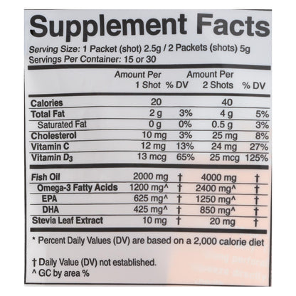 Coromega 公司 - Max Omega 3 柑橘味 - 1 片 - 30 支