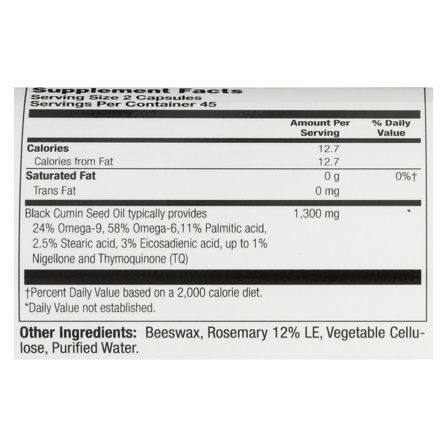 Suplemento dietético de aceite de semilla negra de Heritage Store - 1 unidad - 90 cápsulas vegetales