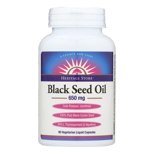 Heritage Store Black Seed Oil Dietary Supplement  - 1 Each - 90 Vcap