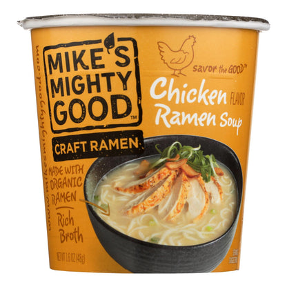 Sopa de ramen de pollo deliciosa de Mike - Caja de 6 - 1.6 oz