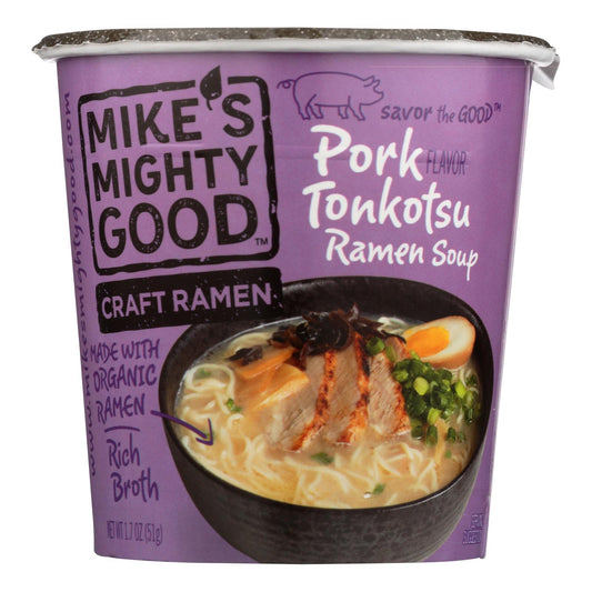 Sopa de ramen tonkotsu de cerdo deliciosa de Mike - Caja de 6 - 1,7 oz