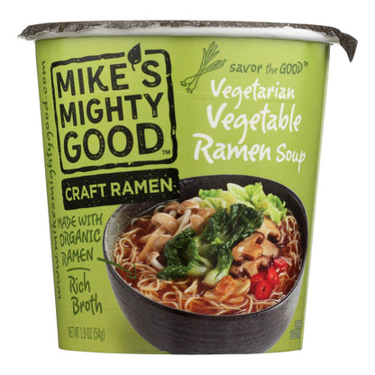 Sopa de ramen vegetariana de verduras deliciosa de Mike - Caja de 6 - 1.9 oz