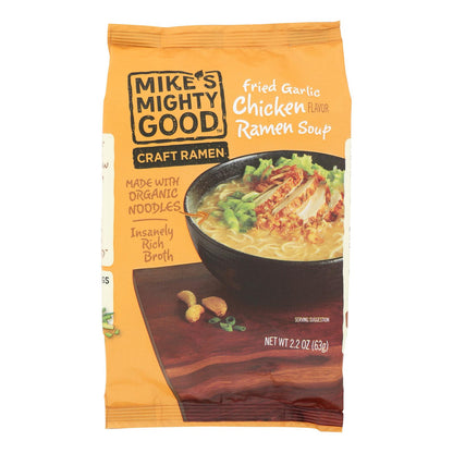 Sopa de ramen de pollo frito con ajo de Mike, deliciosa, caja de 7, 2,2 oz