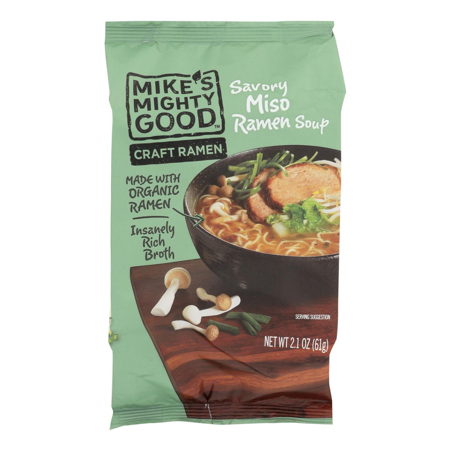 Sopa de ramen con miso sabrosa y deliciosa de Mike - Caja de 7 - 2,1 oz