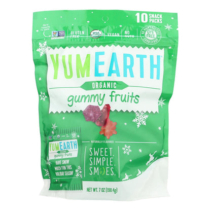 Yumearth Organics - Ositos de goma orgánicos - Cereza y melocotón - Caja de 18 - 7.0 oz.