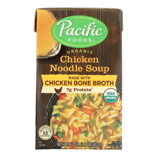 Sopa de fideos con pollo de Pacific Natural Foods - Caja de 12 - 17 oz