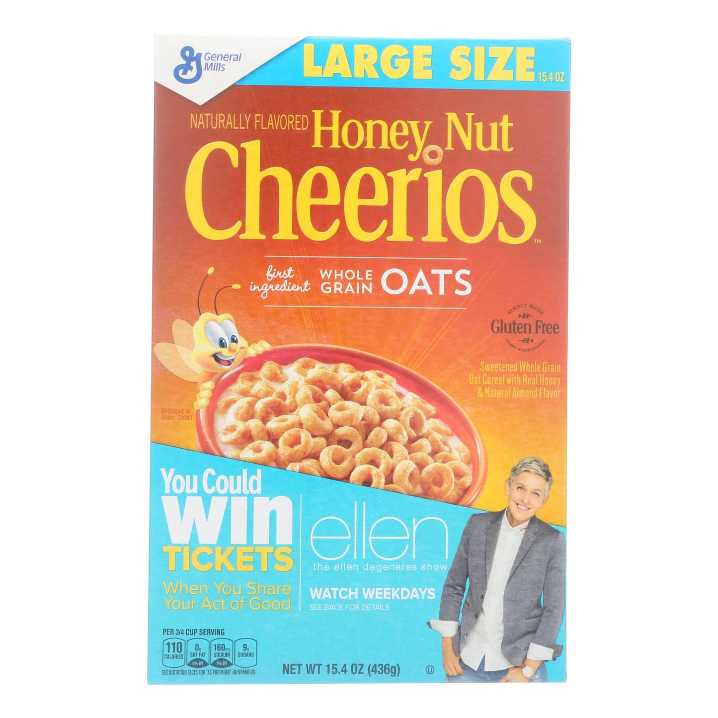 General Mills - Cereales Cheerios con sabor a miel y nueces - Caja de 10 - 15,4 oz