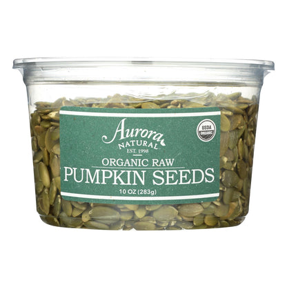 Aurora Natural Products - Semillas de calabaza crudas orgánicas - Caja de 12 - 10 oz.