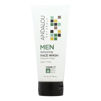 Andalou Naturals - Face Wash - Men's Refreshing - 6 Fl Oz.