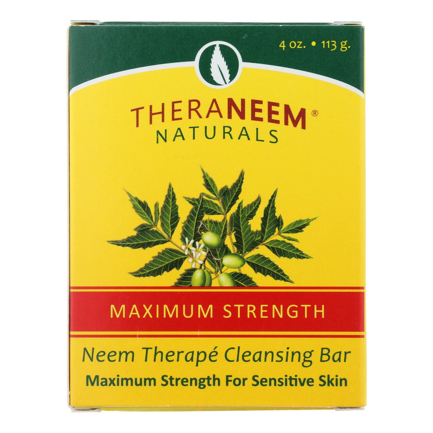 Barra limpiadora Neem Therape de máxima potencia de Theraneem Naturals (caja de 3 unidades, 4 oz)