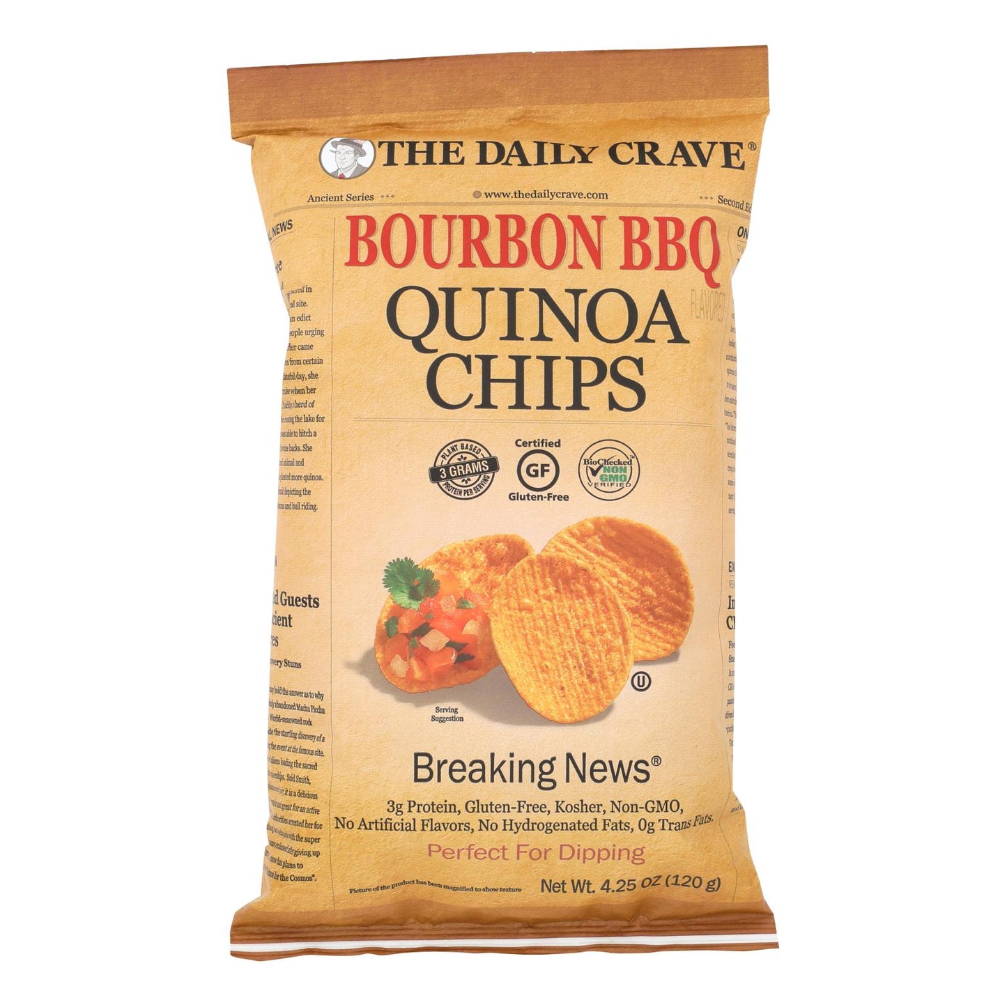 The Daily Crave - Quin Chips Bourbon Bbq - Caja de 8 - 4,25 oz