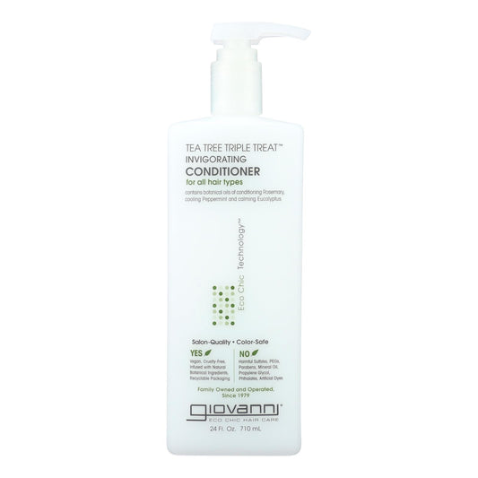 Productos para el cuidado del cabello Giovanni - Acondicionador Tea Tree Invigorizing - 24 Fz