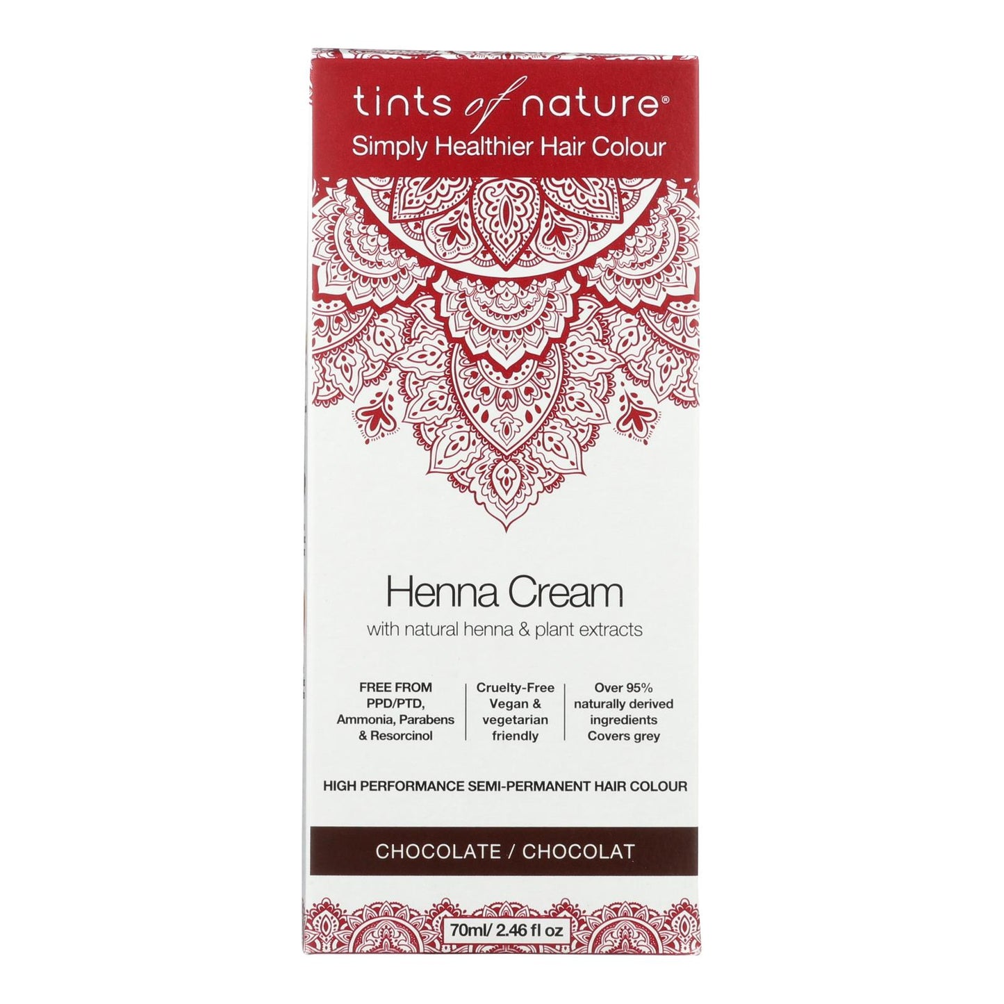 Tints Of Nature - Henna Cream Chocolate - 2.46 Fz