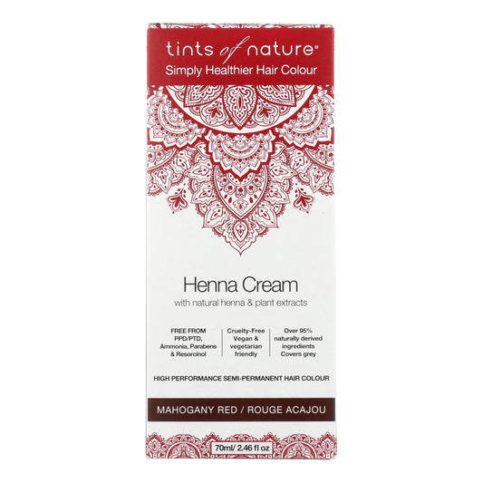 Tints Of Nature - Crema de henna color rojo caoba - 2,46 fz