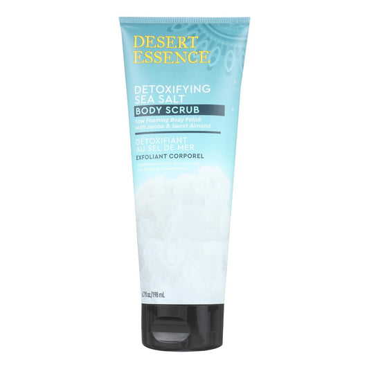 Desert Essence - Exfoliante corporal desintoxicante con sal marina - 1 unidad - 6,7 oz
