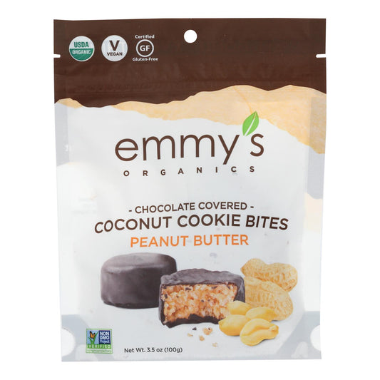 Emmy's Organics - Bocaditos de mantequilla de maní con chocolate y crema de chocolate - Caja de 6 - 3,5 oz