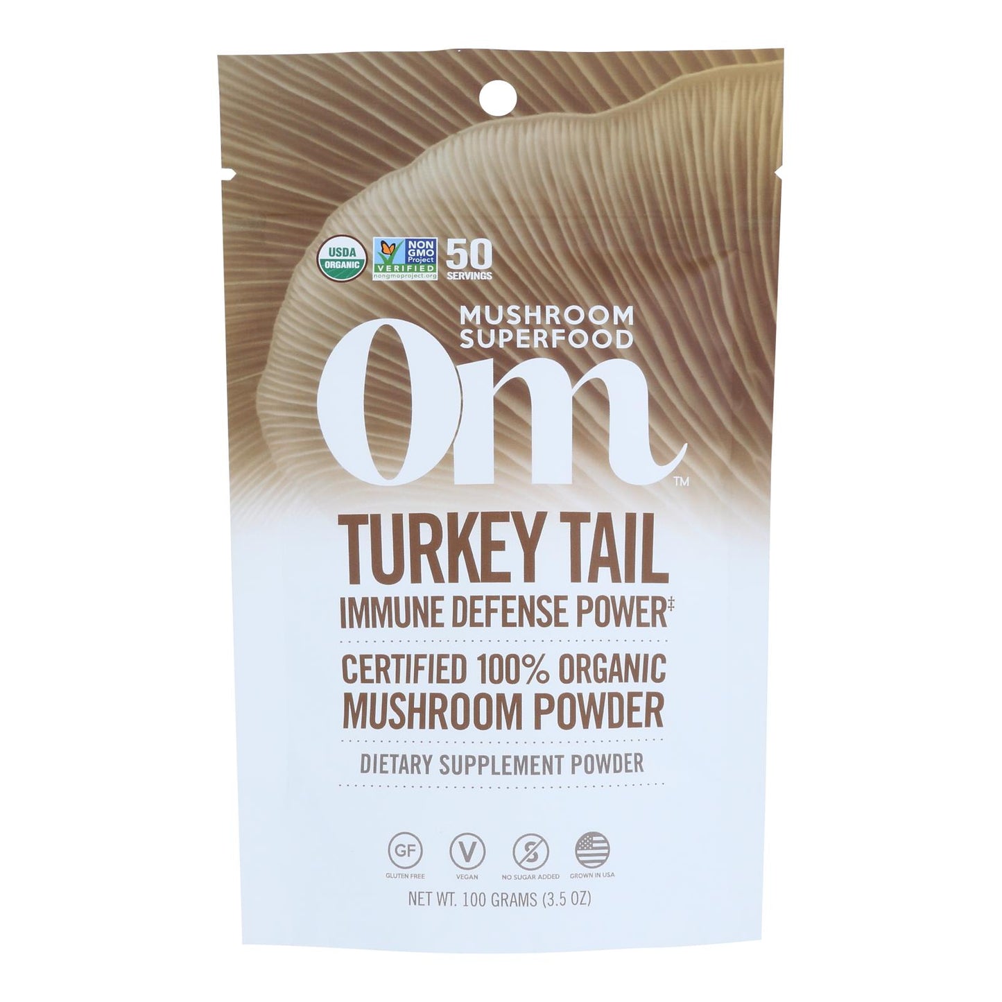 Om - Trkey Tail Polvo orgánico 100 g - 1 unidad - 3,5 oz