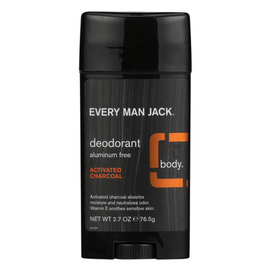 Every Man Jack - Desodorante de carbón activado - 1 unidad - 2,7 oz