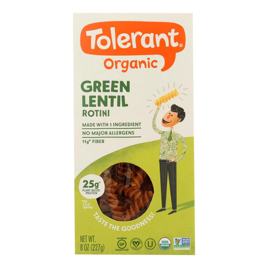 Tolerant - Pasta Green Lntl Rotini - 6 盒装 - 8 盎司