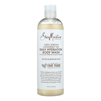 Shea Moisture - Gel de baño con aceite de coco virgen - 1 unidad - 13 oz