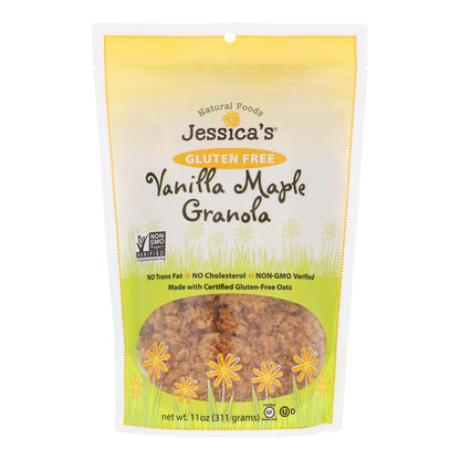 Granola de vainilla y arce sin gluten de Jessica's Natural Foods - Caja de 12 - 11 oz