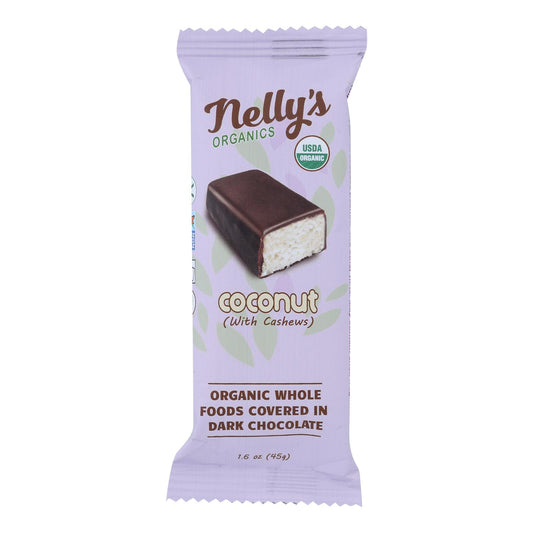 Barras de caramelo de coco orgánicas de Nelly - Caja de 9 - 1.6 oz