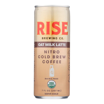 Café con leche de avena y nitro Cold Brewing Co. de Rise Brewing, caja de 12, 7 onzas líquidas