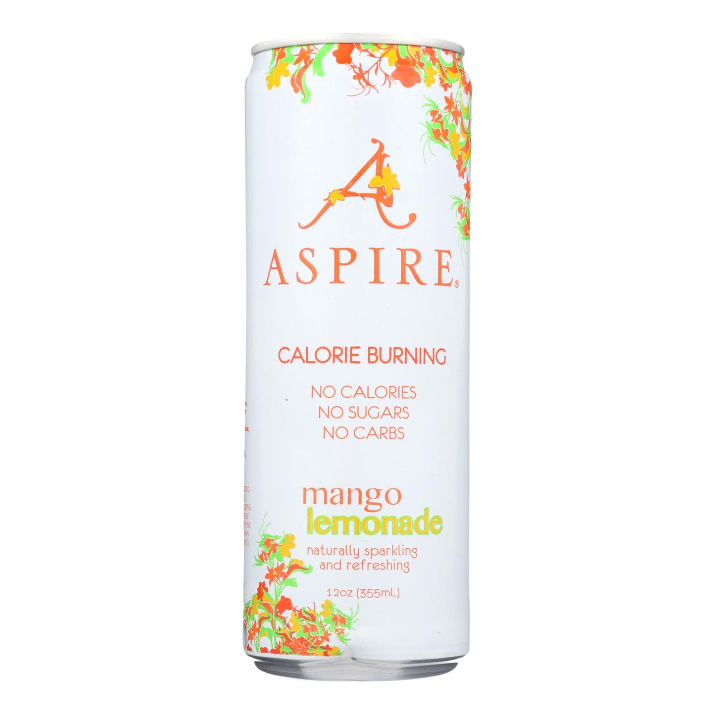 Aspire Healthy Energy - 芒果柠檬汽水 - 12 瓶装 - 12 盎司