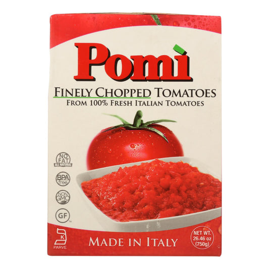 Tomates Pomi Tomates Picados - Finamente - Caja De 12 - 26.46 Oz.