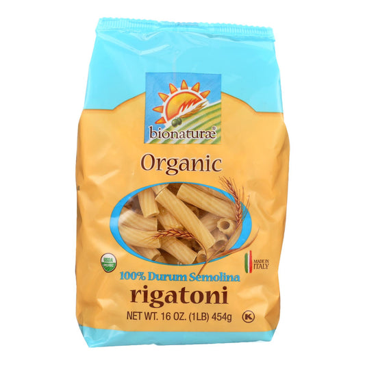 Bionaturae Pasta - Organic Durum Semolina Rigatoni - Case Of 12 - 16 Oz.