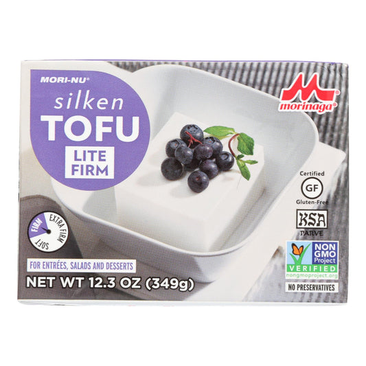 Tofu sedoso Mori-nu - Ligero y firme - Caja de 12 - 12,3 oz.