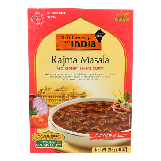 印度厨房晚餐 - 红芸豆咖喱 - Rajma Masala - 10 盎司 - 6 盒装