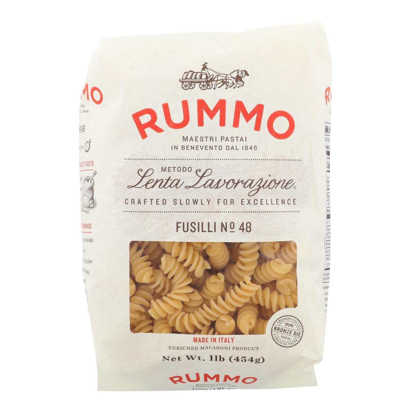 Rummo - Pasta Fusilli - Caja de 12-16 Oz