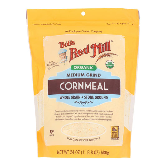 Bob's Red Mill - Harina de maíz de grano mediano - Caja de 4 - 24 oz