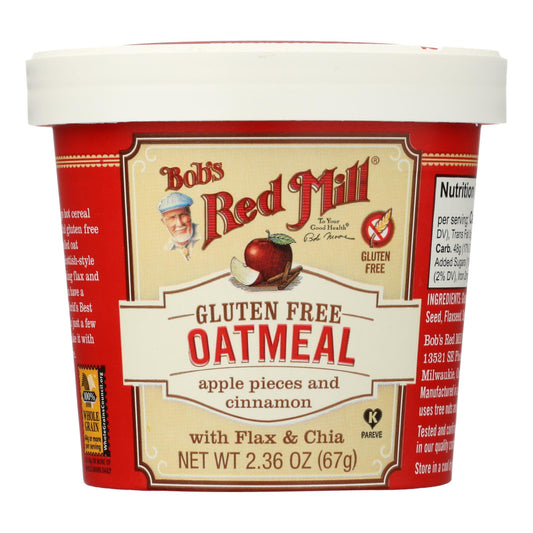 Bob's Red Mill - Avena sin gluten con sabor a manzana y canela - 2,36 oz - Caja de 12