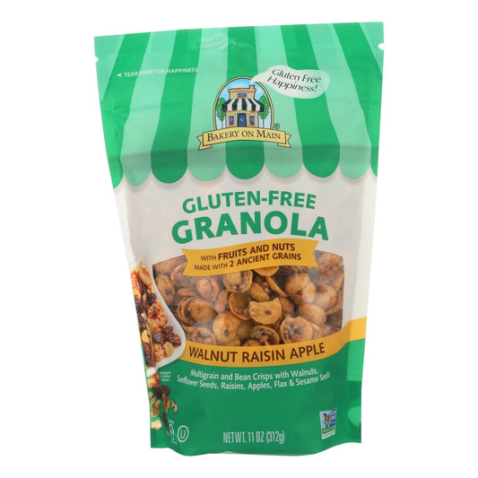 Granola sin gluten de Bakery On Main: manzana, pasas y nueces, caja de 6, 12 oz.