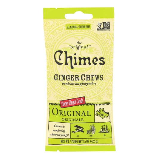 Chimes - Masticables de jengibre - Jengibre refrescante original - 1.5 oz - Caja de 12